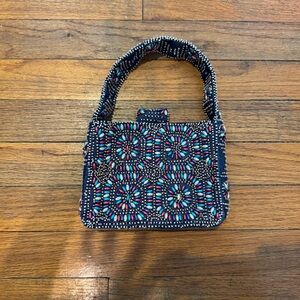 Beaded Blue Handbag